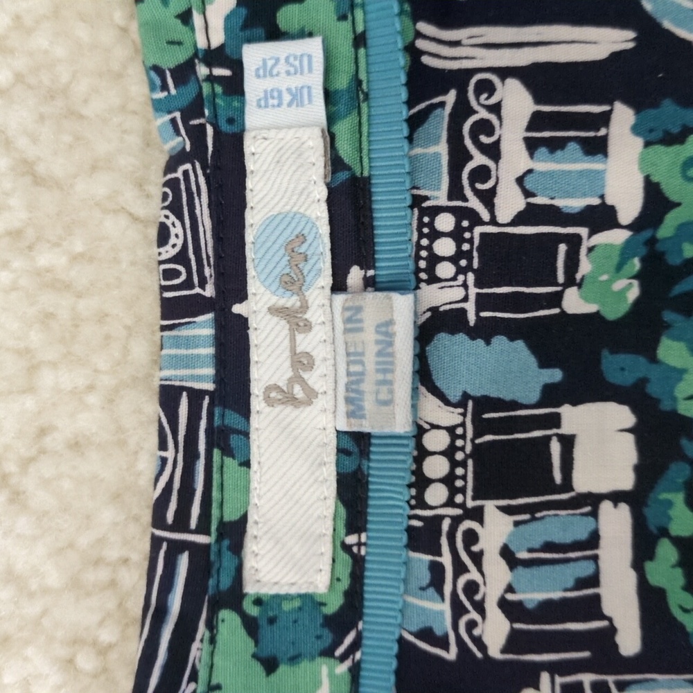 Boden Sharp Green and Navy Patterned Dress - Picture 10 of 10